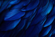 Delicate abstract background. Dark blue feathers, photo, ultramarine, minimalistic, realistic and at the same time ethereal. Blue feathers for cover, brochure, notepad, voucher, invitation. Luxury.