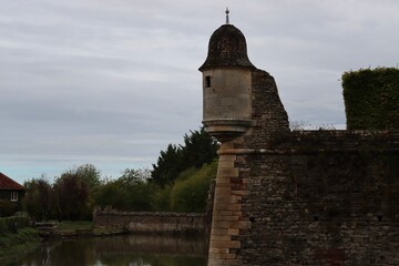 Poster - tower of the castle in Epoisses , France 