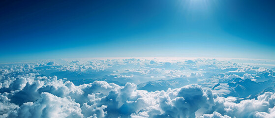 Wall Mural - blue, sky, cloudscape, heaven, cloud, white, bright