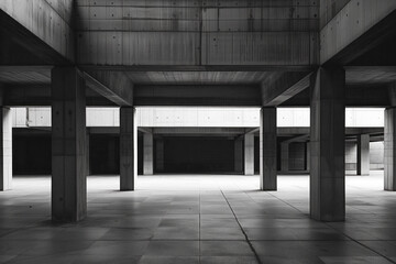 Poster - Big empty concrete open space. Background image. Created with Generative AI technology