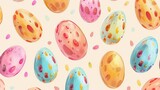 Fototapeta  - Smooth Easter Egg Pattern Illustration Design and Celebration Fusion