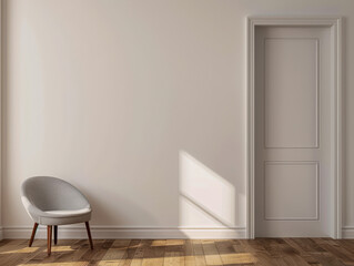 Wall Mural - interior, white, home, room, wall, design, empty, floor, modern