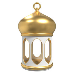 Wall Mural - Golden lantern. Arabic lamp. 3D lantern. Decoration for ramadan kareem, eid mubarak, islamic new year. 3D rendering illustration