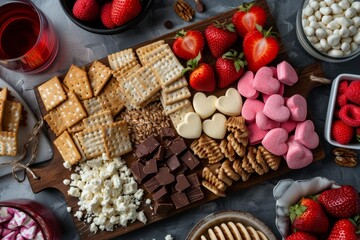 Poster - A table covered with an assortment of different types of appetizing food items.