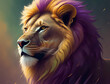 Löwen Kopf im Profil