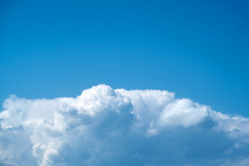 Wall Mural - Blue sky and big white cloud, copy space