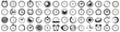 © top dog - Time and clock icons. Set of black clock, stopwatch, timer, watch icon. Black clock icon collection