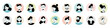 © top dog - People user avatar collection. Set of people characters for social media. User profile, avatar, people collection