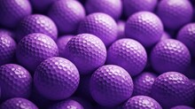 Background With Golf Balls In Violet Color