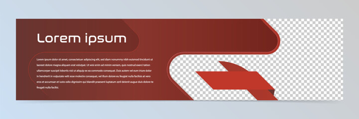 Wall Mural - Modern abstract LinkedIn banner template