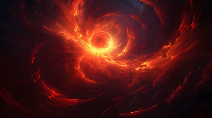 An intense abstract image of a fiery vortex, swirling with bright light and glowing particles that suggest dynamic motion and energy.