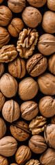 Poster - Top view background of walnuts