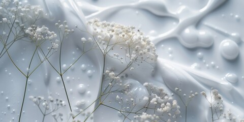 Wall Mural - A close-up shot of a bunch of white flowers. Perfect for adding a touch of elegance to any project