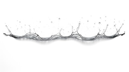 Poster - A close-up view of a wave of water on a white surface. Suitable for various uses