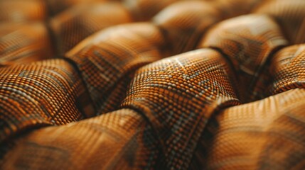 Poster - A detailed close-up shot of a tie placed on a table. Suitable for fashion, men's accessories, or business-related themes