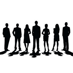 Wall Mural - business people  silhouette