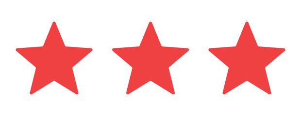 Wall Mural - three red stars