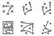 © Ainul - football tactics icon set, game success strategy in football, scheme play, vector illustration on white background