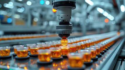 Poster - Chip factory Using modern technology Robotic arms in production