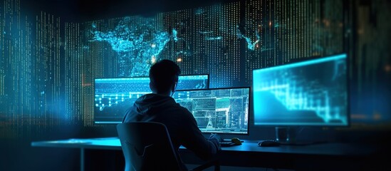 IT Programmer Working on Desktop Computer