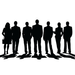 Wall Mural - business people silhouette 