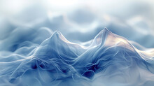  Abstract Background Of Soft Folds Of Blue Silk Fabric.