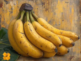 Poster - bunch of ripe bananas