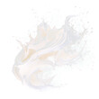 Shampoo foam twirling  isolated on transparent png.