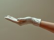 hand in a white glove close-up