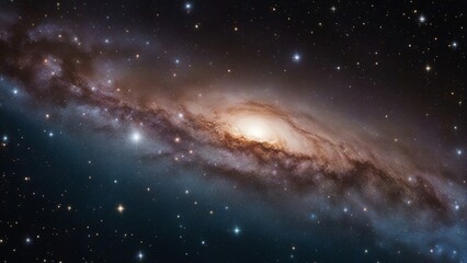 Wall Mural - starry night sky _A night sky with milky way galaxy and space dust in space. 