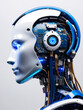 © aiartth - A humanoid robot's profile reveals intricate blue circuitry within its head, showcasing advanced artificial intelligence.