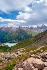 Sticker - landscape with lake