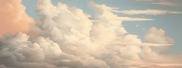 a simple oil painting of the sky