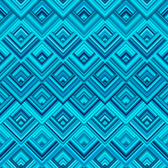 Leinwandbilder - Seamless vector image. Teal and turquoise colours herringbone geometric pattern. Vector illustration