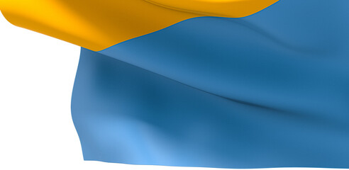 Wall Mural - Embrace Modernity: Striking 3D Ukraine Flag Illustration for Creatives