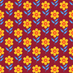 Sticker - floral seamless background-16