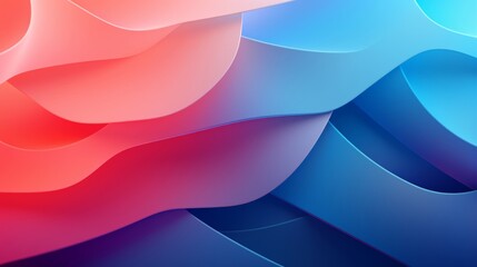 Wall Mural - Abstract Fluid Shapes in Blue and Red Gradient. Abstract background featuring fluid shapes with a harmonious blend of blue and red gradients, conveying a sense of flow and dynamism.