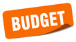 budget sticker. budget label
