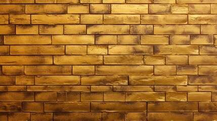 Sticker - The background of the brick wall is in Gold color.