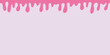 Cute pink drip liquid background, vector border design