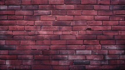 Wall Mural - The background of the brick wall is in Maroon color.