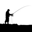 © vectorcyan - silhouette of a fisherman