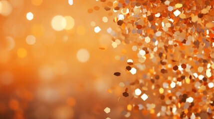 Sticker - The background of the confetti scattering is in Orange color