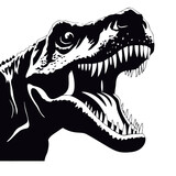 Fototapeta Dinusie - tyrannosaurus rex dinosaur Silhouette
