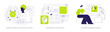 © Visual Generation - AI use in Human Resources abstract concept vector illustrations.