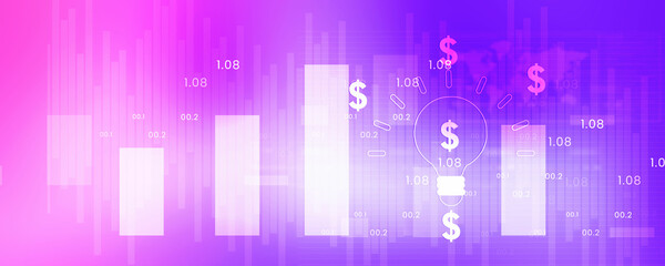 Poster - 2d illustration Stock market online business concept
