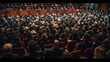 © Nadzeya - Blurred Audience Watching Live Theater Performance, Anonymous Crowd in Auditorium