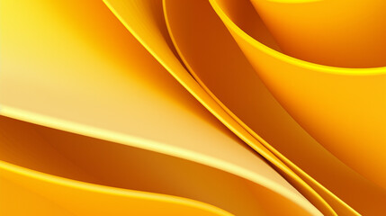 Wall Mural - Abstract background of orange and gold curves or waves of papers or clothes