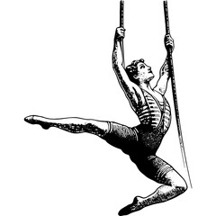 Wall Mural - Acrobat On The Tightrope 