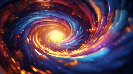 Poster - Abstract background with swirl of colors twisting in motion in vivid color vortex.